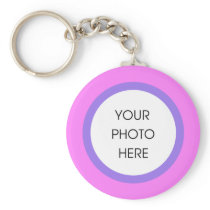 Pink and Purple Photo Keychain