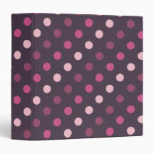 Pink and Purple Polka Dots Vinyl Binder
