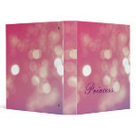 Pink and purple princess sparkle school binder