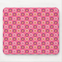 Pink and Purple Rose Flowers Pattern Gifts Mouse Pads