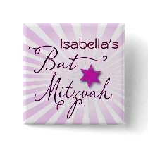 Pink and purple starburst Bat Mitzvah