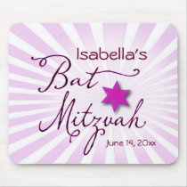 Pink and purple starburst Bat Mitzvah Mousepad