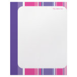pink and purple stripes letterhead