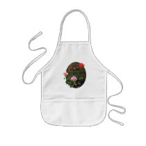 Pink and Red Geraniums Against Brick Aprons