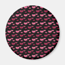 Pink and Red Hearts Pattern Magnet