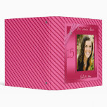 Pink and Red Stripe Quinceanera Binder