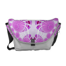 Pink and Silver Circles Rickshaw Messenger Bag