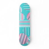 Pink and teal striped bubbles