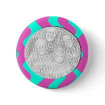 pink and turquoise photo frame