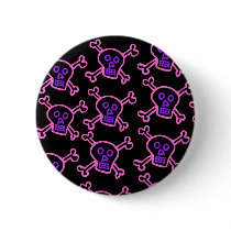 Pink and Violet Skull and Crossbones