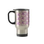 Pink and Violet Skull and Crossbones - Travel Mug