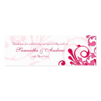 Pink and White Abstract Floral Favour Tags