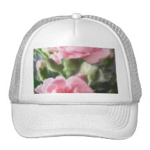 Pink and White Carnations 1 Hats