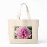 Pink and White Dahlia Tote Bag