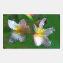 Pink And White Flower Multiple Products Rectangle Stickers