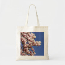 Pink and White Magnolia Canvas Bag