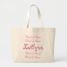 Pink and White Maid of Honour Wedding Bag