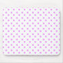 Pink and White Polka Dot Mousepad