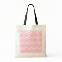 Pink and White Polka Dot Pattern. Spotty. Tote Bag