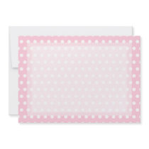 Pink and White Polka Dot Pattern. Spotty. Invitations