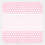 Pink and White Polka Dot Pattern. Spotty. Square Sticker