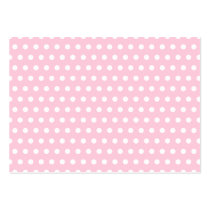 Pink and White Polka Dots Pattern. Business Cards