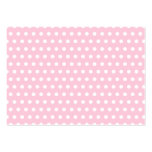 Pink and White Polka Dots Pattern. Business Cards