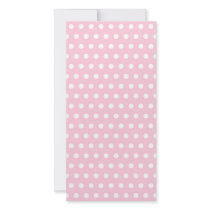 Pink and White Polka Dots Pattern. Photo Card Template