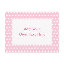 Pink and White Polka Dots Pattern. Postcard