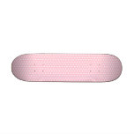 Pink and White Polka Dots Pattern. Skate Board Deck