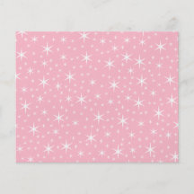 Pink and White Star Pattern. Flyer