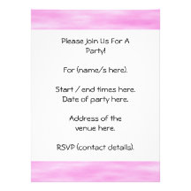Pink and White Wavy Pattern. Personalized Invitations