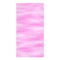 Pink and White Wavy Pattern. Personalized Photo Card