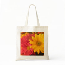 Pink and Yellow Daisies Canvas Bags