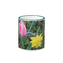 Pink and Yellow Flowers Mugs