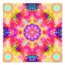 Pink and Yellow Kaleidoscope Fractal