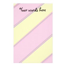 Pink and yellow stripes stationery