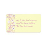 Pink and Yellow with Daisies Address Label