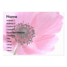 Pink Anemone Business Card Template
