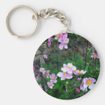 Pink Anemones-Michigan Key Chain