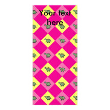 Pink argyle turtle pattern rack cards