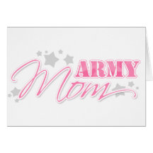 Pink Army Mom Greeting Card
