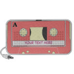 Pink Audio cassette with your text speakers