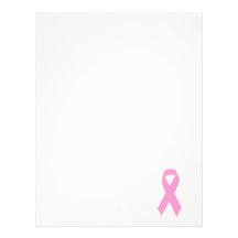 Pink Awareness Ribbon Custom Letterhead