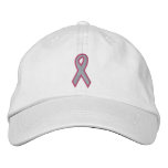 Pink Awareness Ribbon embroidered hats