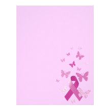Pink Awareness Ribbon Letterhead Template