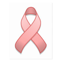 Pink Awareness Ribbon Postcard