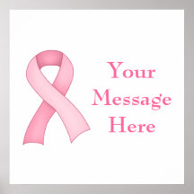 Pink Awareness Ribbon Poster 0002