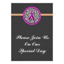 pink awareness ribbon zebra pink accent announcements