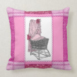 Pink Baby Bassinet Patchwork Pillow